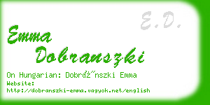 emma dobranszki business card